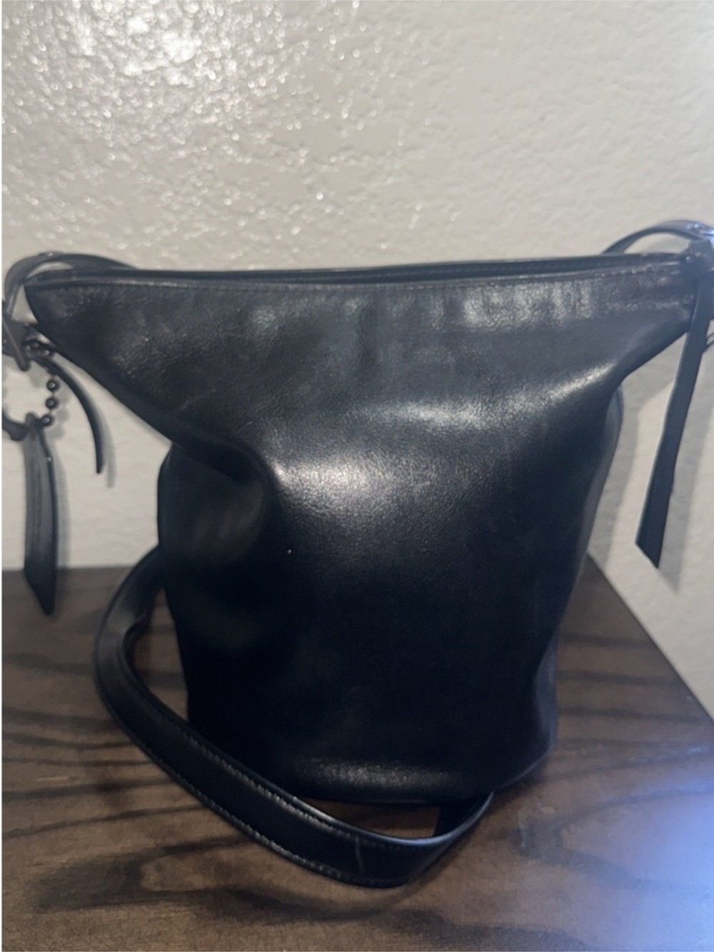 Coach Black Leather Bleecker Bucket Bag - Picture 2 of 7